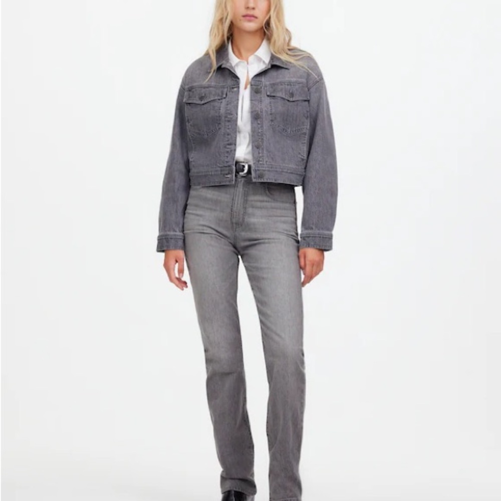 Madewell Women's Charcoal Straight Leg Jeans